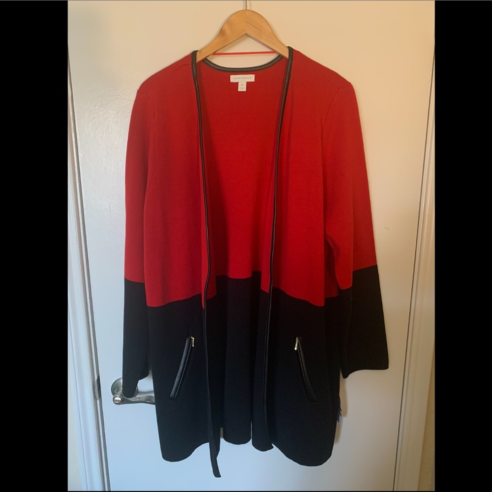 Black and Red Charter Club Sweater